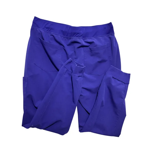 Mandala‎ Women Scrub Jogger Pants L Purple Medical Cargo Nurse Utility Uniform - Image 4