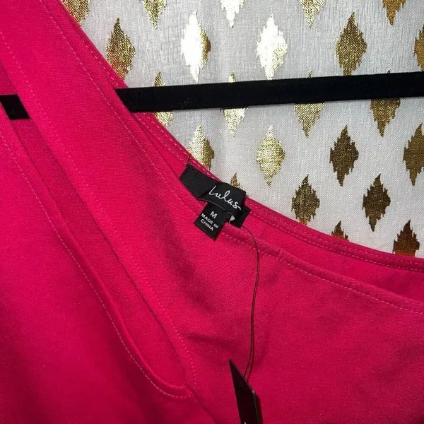 NWT Lulus Down to Party Hot Pink One-Shoulder Cutout Bodycon Mini Dress with sli - Image 8