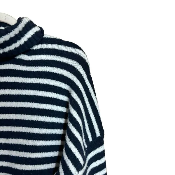 Abercrombie & Fitch Sweater Womens Small Multicolor Stripe Chunky Pullover Mock - Image 3