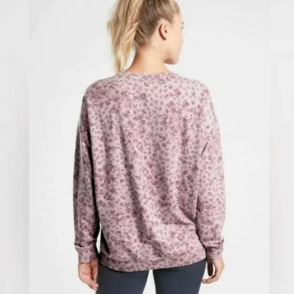 Athleta Studio to Street Pullover Sweatshirt Large Pink - Image 2