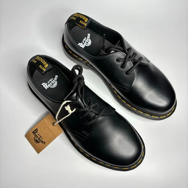 Dr. Martens 1461 Iced Smooth Leather Oxford Loafer Shoes in Black - Image 7