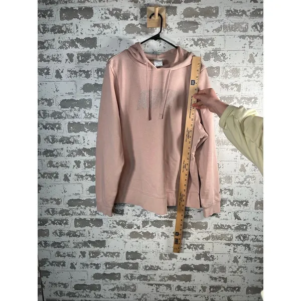 Nike | women pink hoodie with bedazzled logo - Image 3