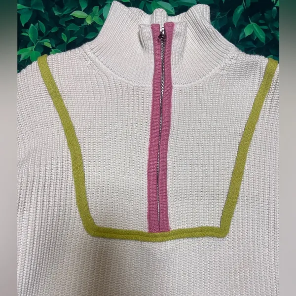 English Factory Cream and Pink Cowl Neck Sweater - Image 8