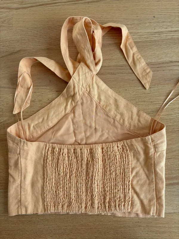 Abercrombie & Fitch Peach Smocked Halter Top - Image 2