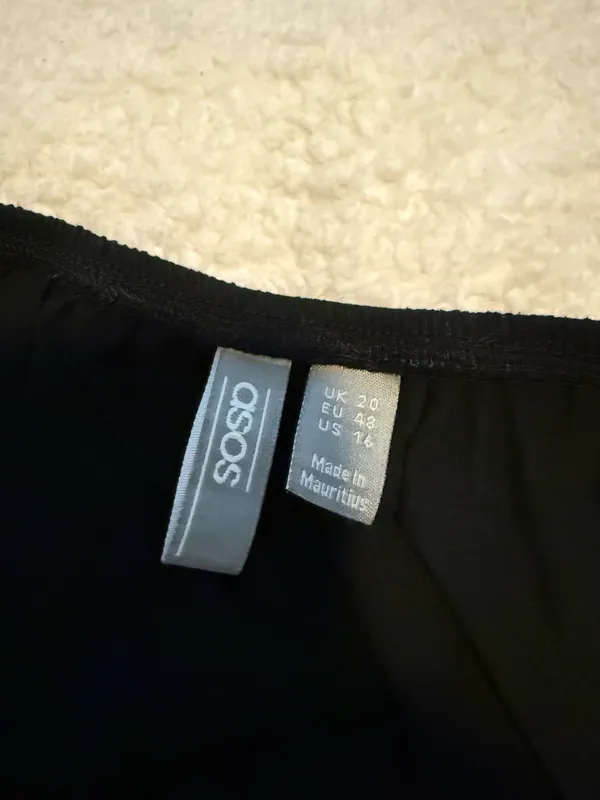 ASOS Black Strapless Maxi Dress - Simple Tube Design - Image 3
