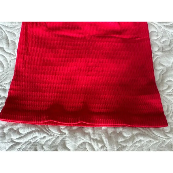 Suzette Red Cropped Stretch Halter Neck Tank Top Size 0 Size Small - Image 3