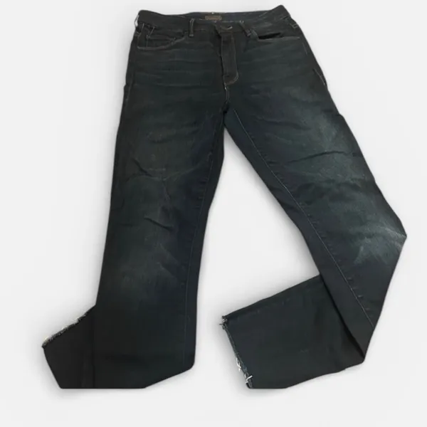 Mother denim HW Looker Ankle Fray in Night Owl dark wash ladies size 26 grunge - Image 4
