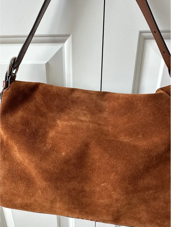 STAUD Harlow Medium Bag Tabac Suede - Image 8