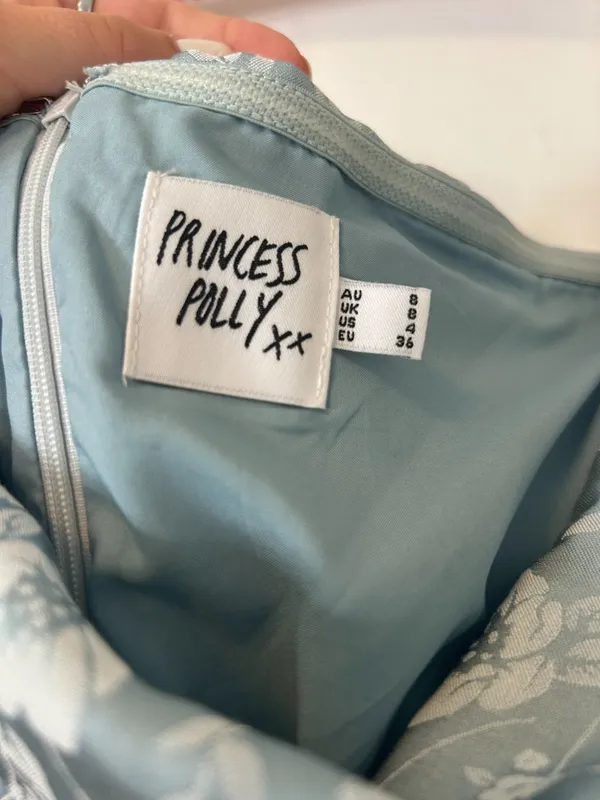 Princess Polly Ramie Strapless Mini Dress Blue - Image 2