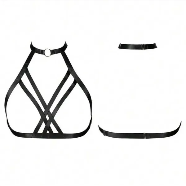 Black Soft Harness Bra New - Image 7
