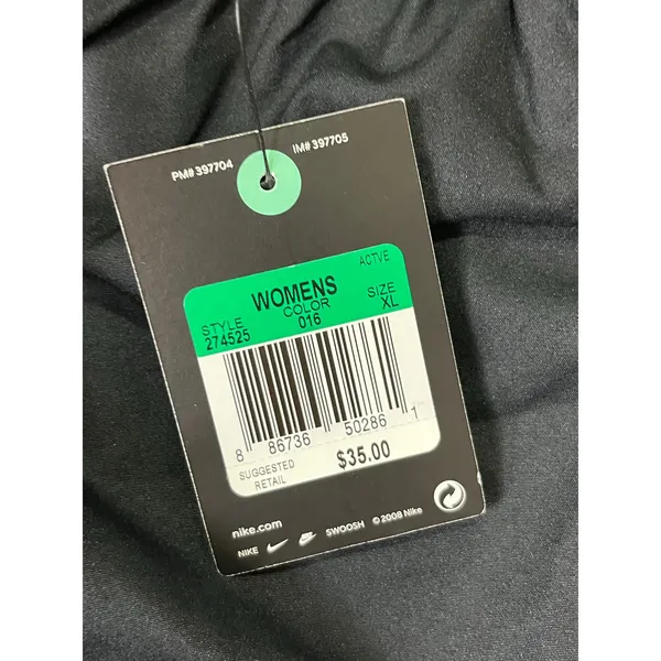 Vintage Nike Track Pants Black Blue Swoosh Y2K Windbreaker Athletic XL New - Image 9