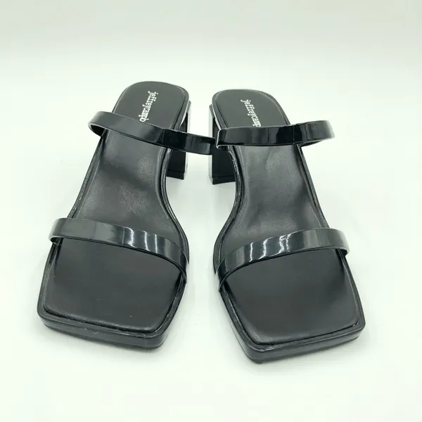 NWOT Black Jeffrey Campbell Jamm-3 Jelly Slide Sandal Heels Size 10 - Image 2