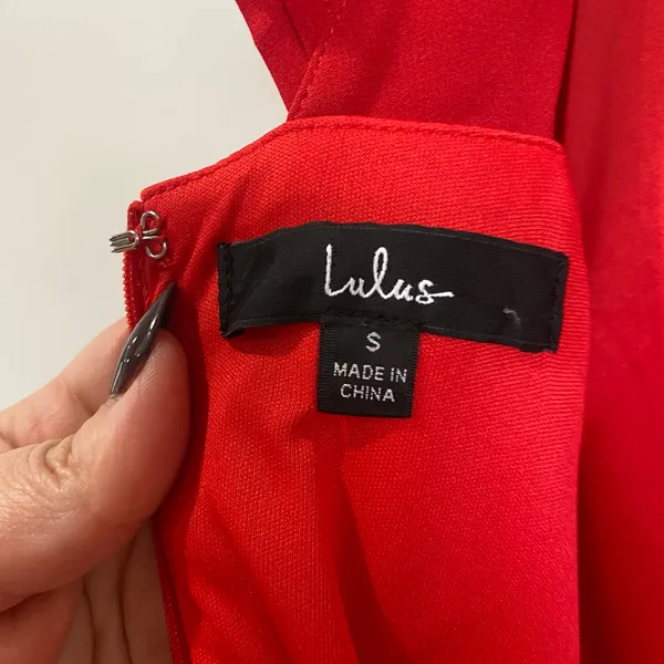 Lulus Divine Darling Red Ruffle Mini‎ Skater Dress Size S Romantic Party Date - Image 7