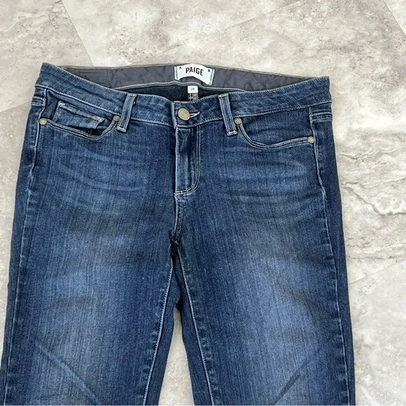 Paige Skyline Skinny Cassie Jeans 28 Regular Blue Dark Wash‎ Stretch Denim EE - Image 4