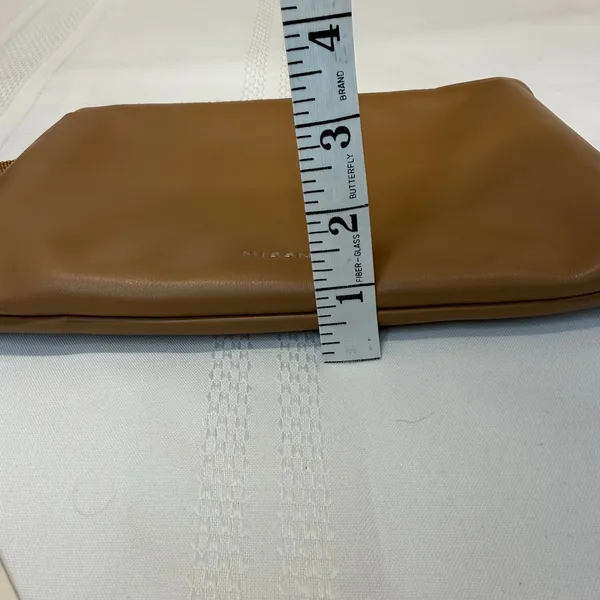 Missnine Faux Leather Cosmetic Bag Brown Zipper Pouch Travel Makeup Case NEW - Image 7