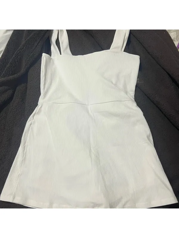 Victoria's Secret Pink White Ribbed Mini Dress XL - Image 3