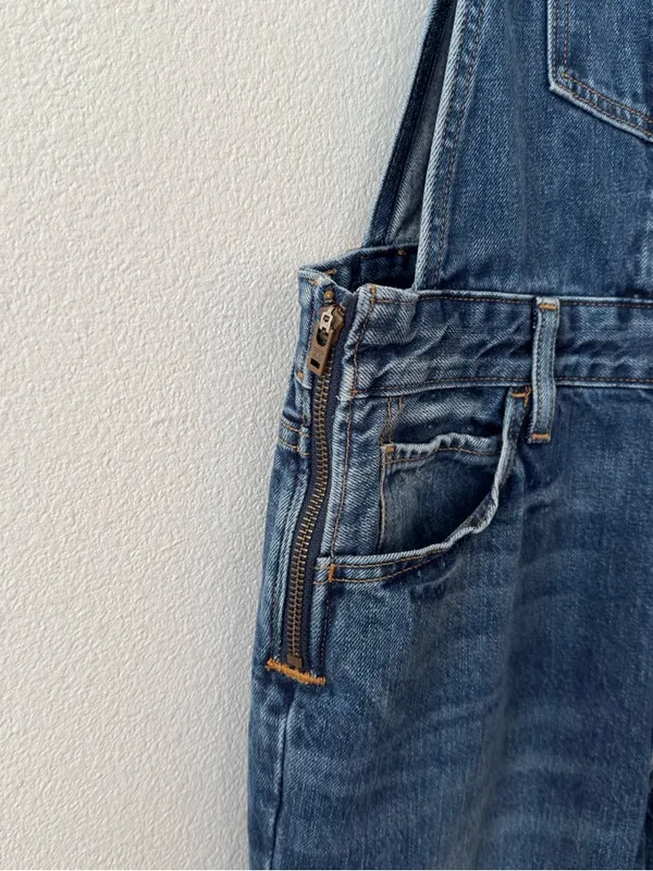 Levi’s Orange Tab Front Zip Overalls 28 - Image 9