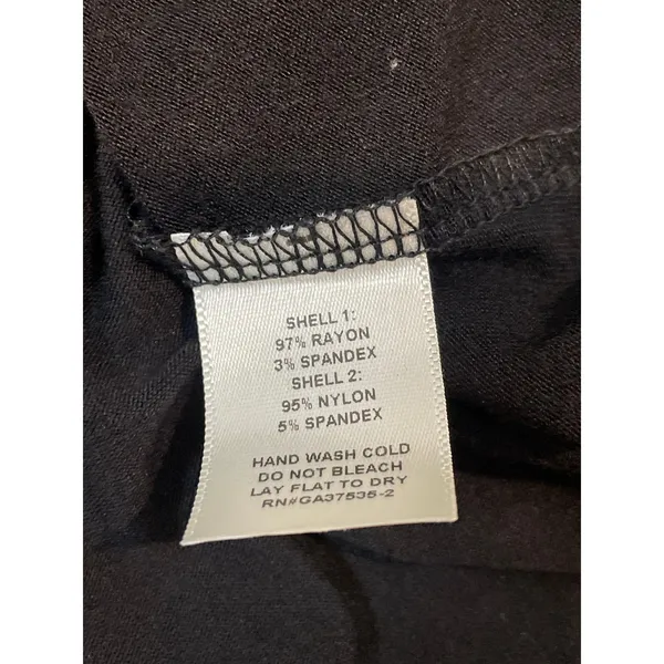 Monteau Maxi Dress Size S Black V Neck Sheer Accent Racerback NWT - Image 7