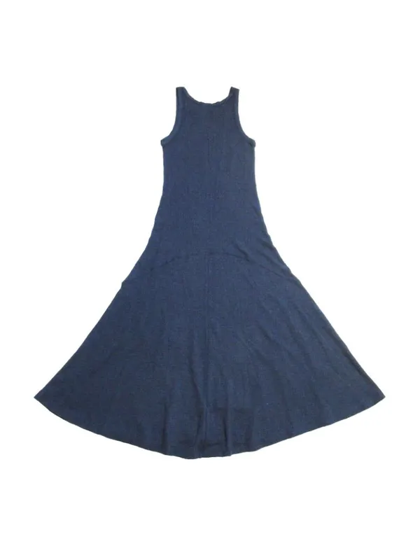 NWT Polo Ralph Lauren Waffle Knit Maxi in Medieval Blue Thermal Tank Dress XL - Image 7