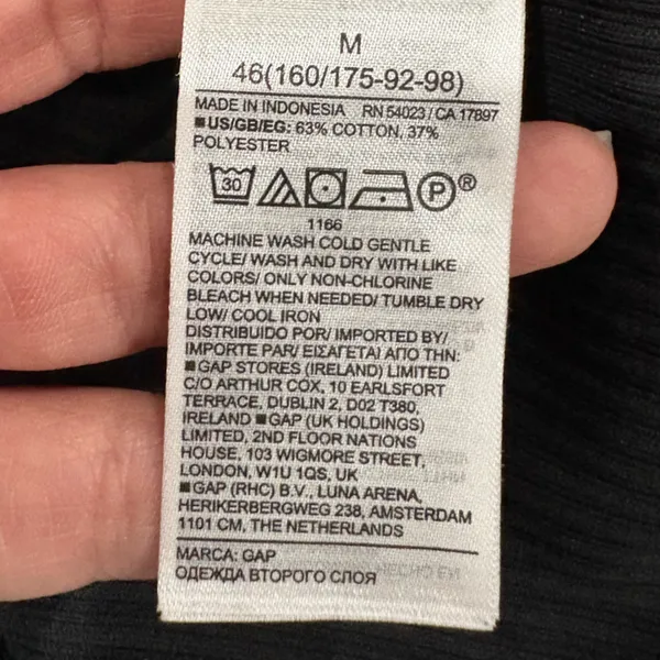 GAP Rib One-Shoulder Black Midi Dress Size M - Image 7