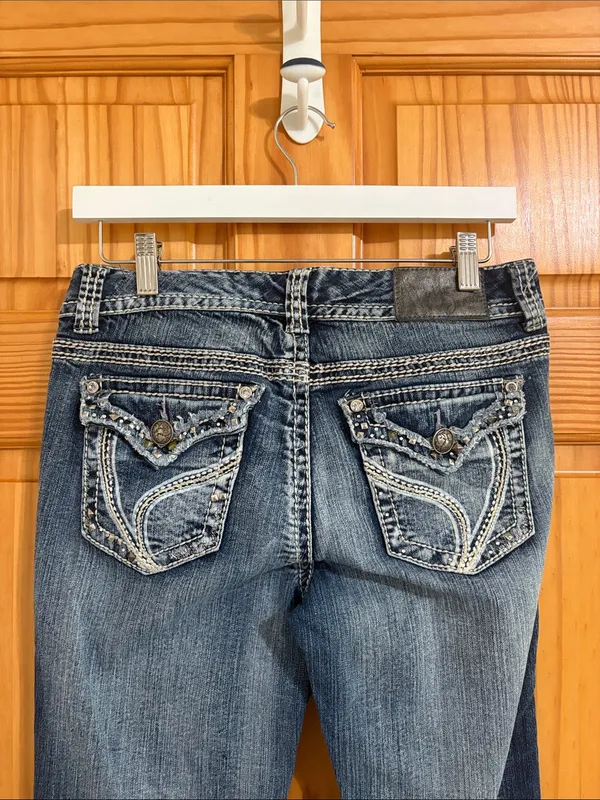 Ariya Jeans Size 12 Vintage Y2K Bootcut Studded Pocket Jeans - Image 5