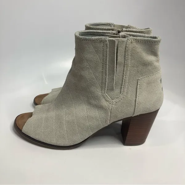 Toms gray‎ peep Toe Heels size10 - Image 4