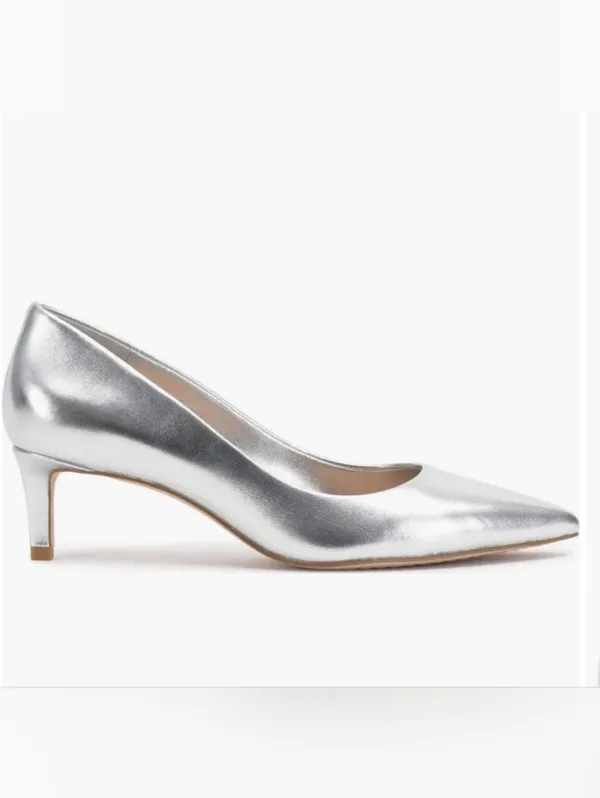 NEW Vince Camuto KEHLIA 2 in Silver Pointed Toe Heel Pumps size 7.5 retail $110 - Image 5