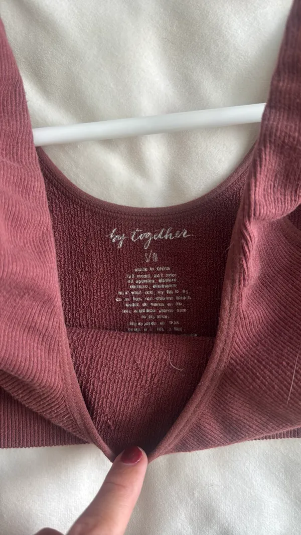 By Together Maroon crop top - Image 3
