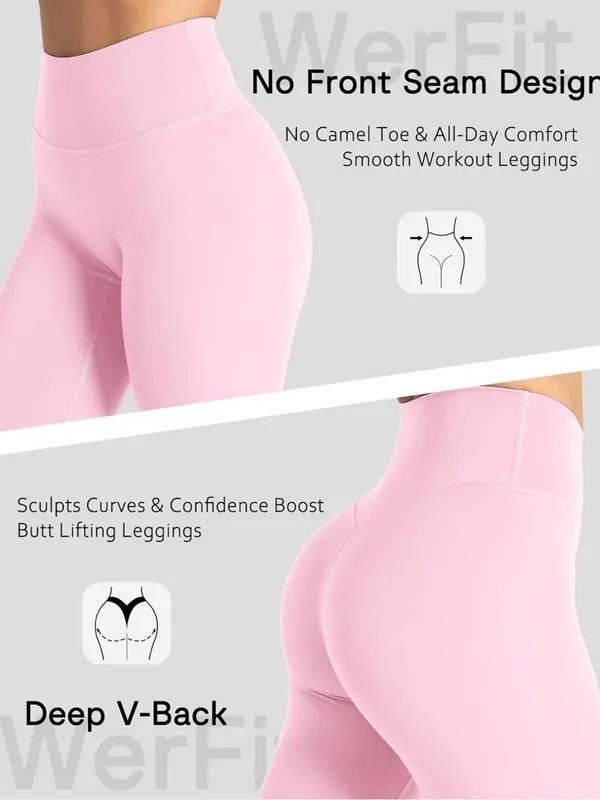 Pink High-Rise Sculpting Leggings - Image 4
