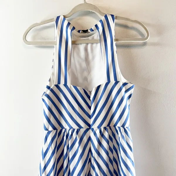 Tuckernuck Striped High Neck Sleeveless Portofino Midi Dress Blue White 4 - Image 5
