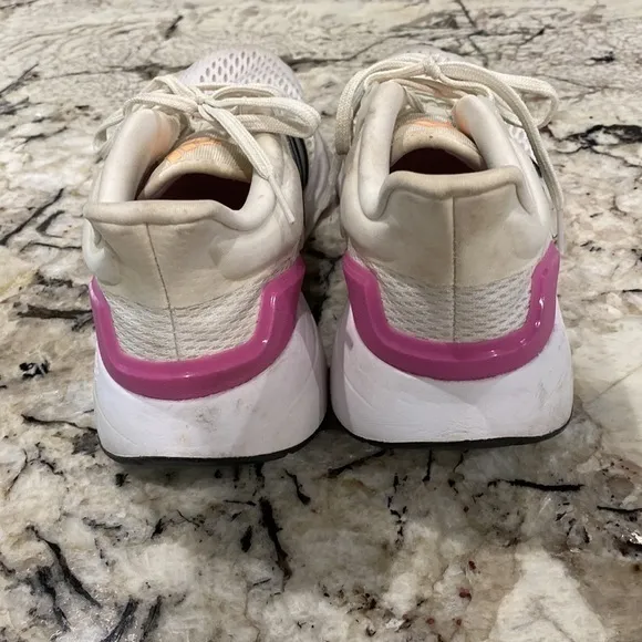 Adidas Women's Eq21‎ Running Shoes- in size 9. White, pink and orange - Image 2