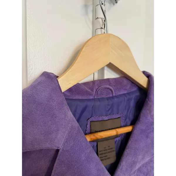 Vintage Brandon Thomas Purple Suede Leather Jacket Womens Medium VTG Blazer - Image 16