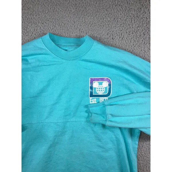 Disney Parks Walt Disney World‎ Spirit Jersey XS Turquoise Purple Long Sleeve - Image 4