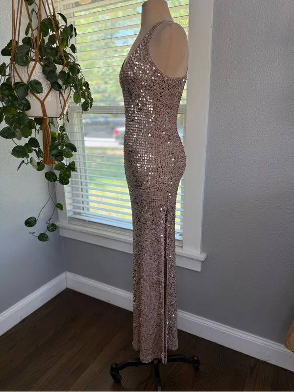 Retrofete Marie Dress In Rose Gold Size XS/S - Image 6