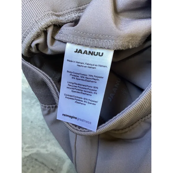 Jaanuu Womens Mauve Gray Scrub Jogger Pants Tapered Cuffs Size S - Image 6