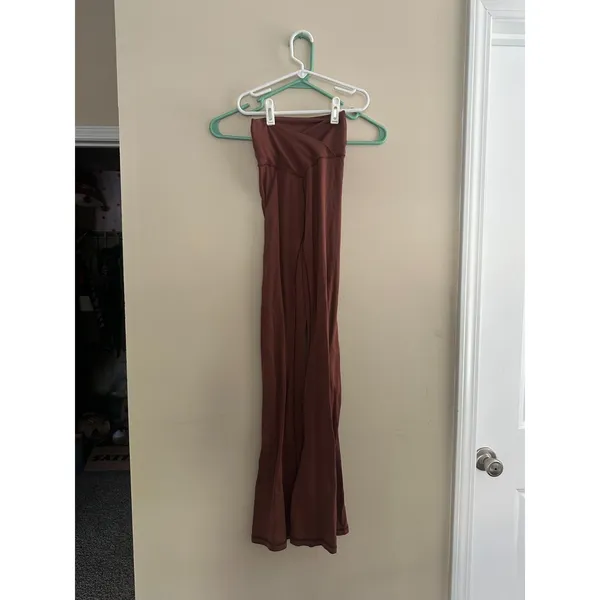 OFFLINE by Aerie Real Me High Waisted Crossover Flare Legging Size XS Rust Brown - Image 2
