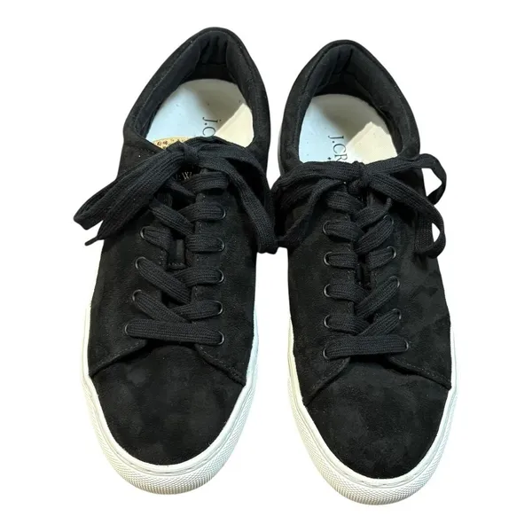 J.Crew Sneakers Women 8.5 Black Leopard Calf Hair Low Top Lace‎ Up AS687 FA20 - Image 10