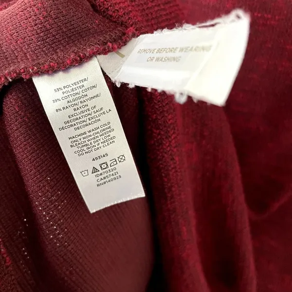 LOFT‎ red dress short sleeves modest style holiday christmas knit warm pockets - Image 5
