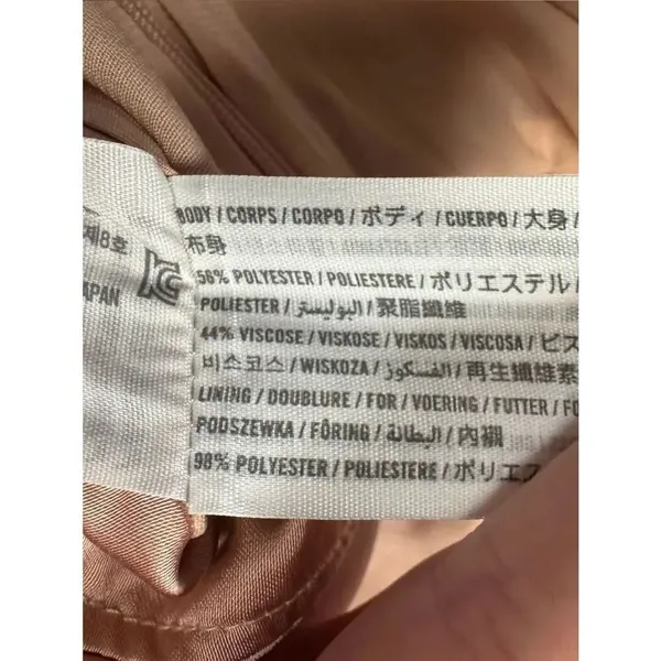 NEW Abercrombie and Fitch Satin Rose Gold Faux Wrap Skort Women’s XL - Image 4