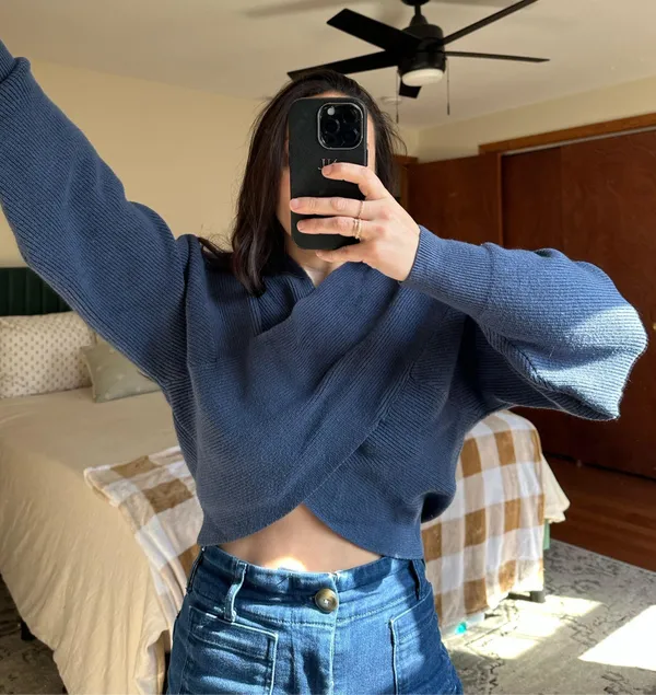 Cropped Sweater Blue - Image 5