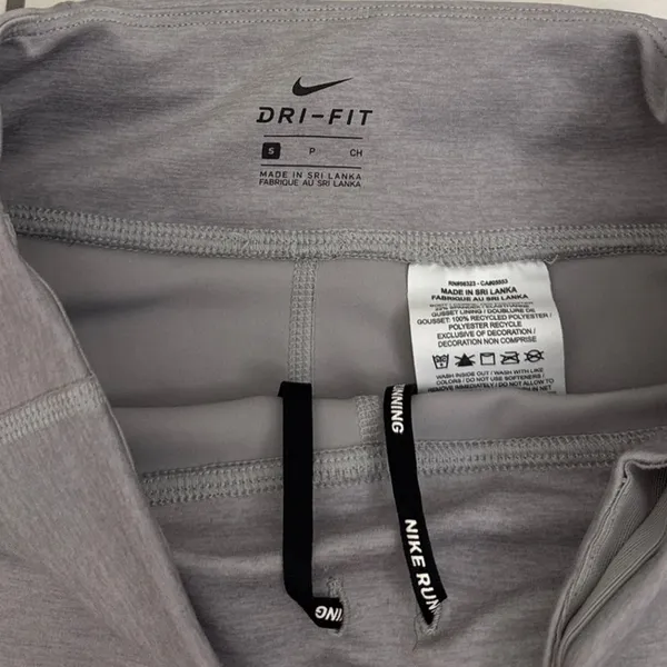 Nike Dri-Fit High Rise Cropped Athletic Activewear Gray Leggings Size Small - Image 3