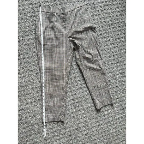 Rachel Zoe Size 10 Medium Plaid Elastic Waist Pull On Pants Office Chic - Image 7