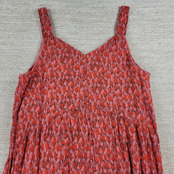 Joie Anthro Bondi Tiered Maxi Sundress Size M Red Ikat Spaghetti Strap Lined NWT - Image 13