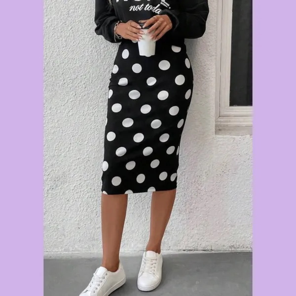 Moa Moa Black and White Polka Dot Skirt - Image 12