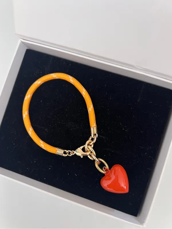 Roxanne Assoulin Happy Cord Puffy Heart Charm Bracelet - Image 2