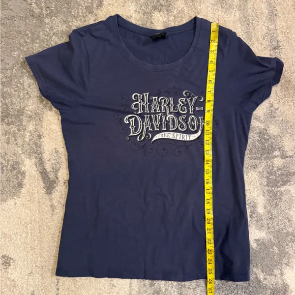 Harley-Davidson Blue  Tee with Logo Patch - Image 6
