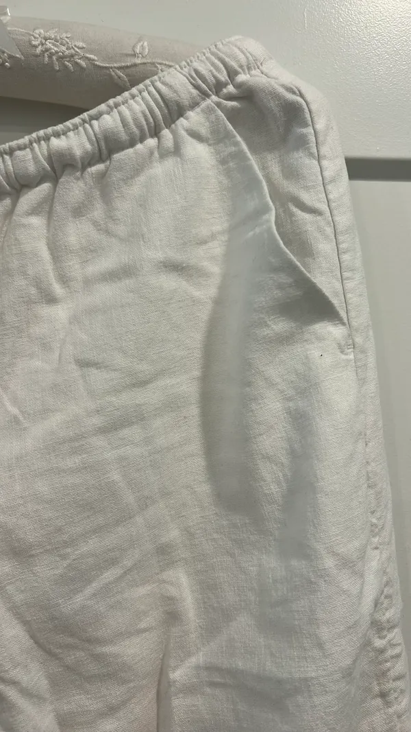 Hollister White Linen Pants - Image 2