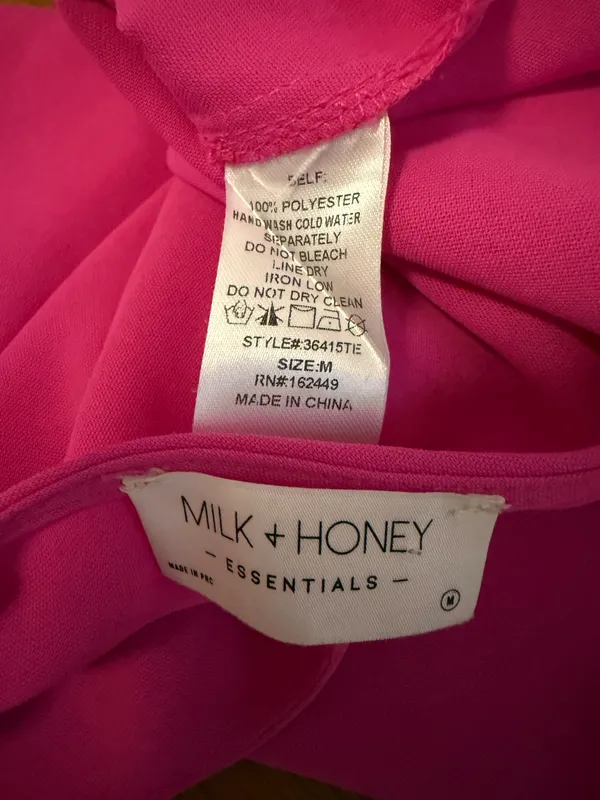 Milk and Honey Pink V-Neck Spaghetti Strap Women's Top size M - Image 7