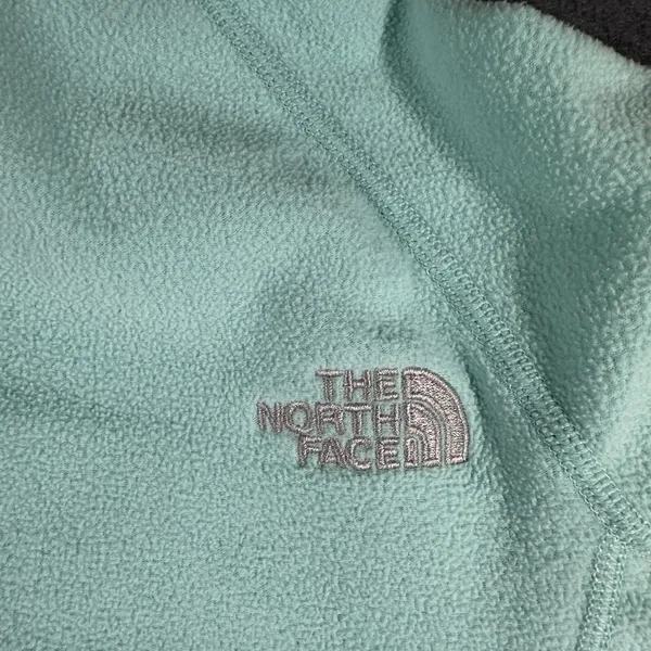 The North Face Pullover‎ Womens Small Green Fleece 1/4 Zip Mock Neck Lightweight - Image 14