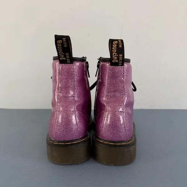 Dr. Martens‎ 1460 8-Eye Pink Glitter Boots Lace Up Combat Shoes - Image 6